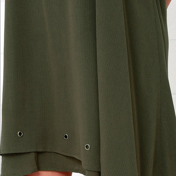 Lulu’s Olive green dress - Picture 4 of 8